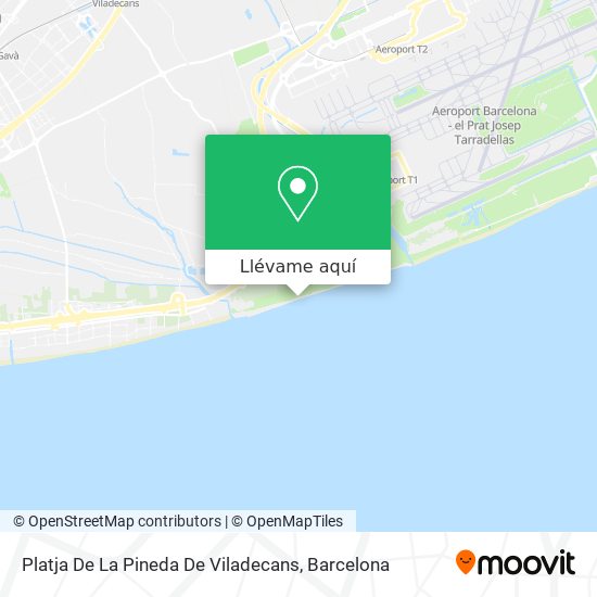 Mapa Platja De La Pineda De Viladecans