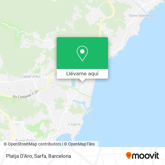 Mapa Platja D'Aro, Sarfa