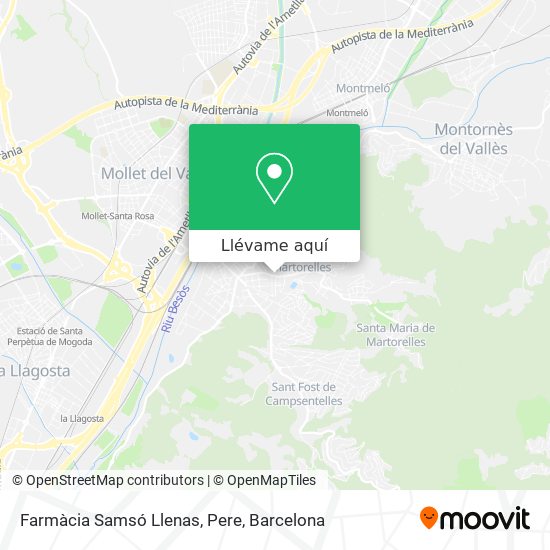 Mapa Farmàcia Samsó Llenas, Pere