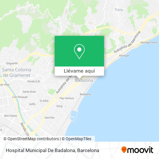 Mapa Hospital Municipal De Badalona