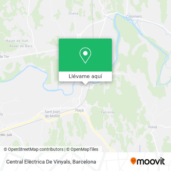 Mapa Central Elèctrica De Vinyals