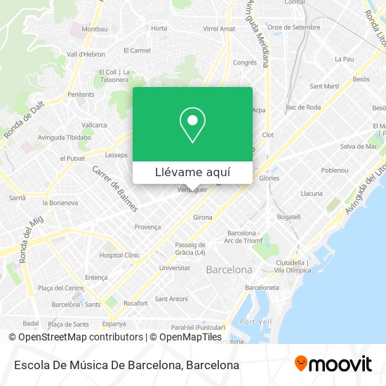 Mapa Escola De Música De Barcelona