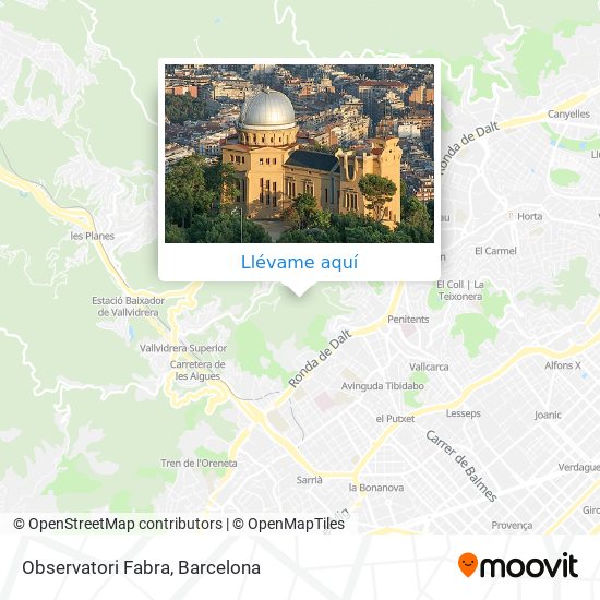 Mapa Observatori Fabra
