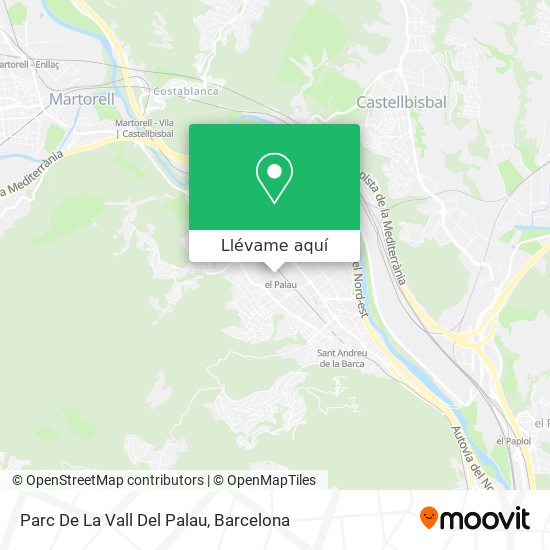 Mapa Parc De La Vall Del Palau