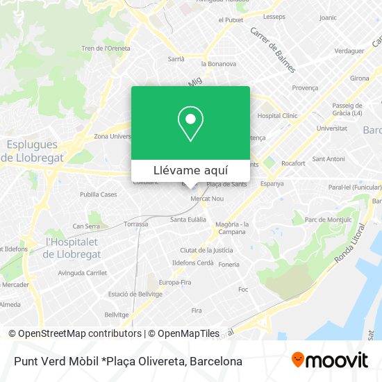 Mapa Punt Verd Mòbil *Plaça Olivereta