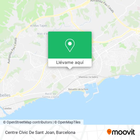 Mapa Centre Cívic De Sant Joan