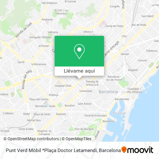 Mapa Punt Verd Mòbil *Plaça Doctor Letamendi