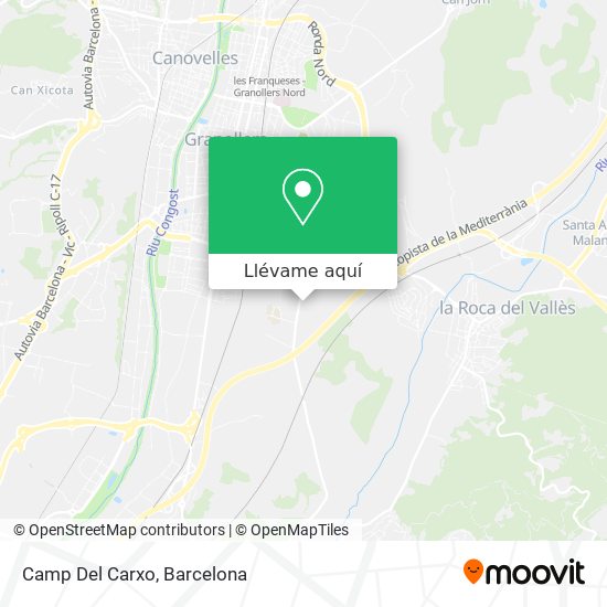 Mapa Camp Del Carxo