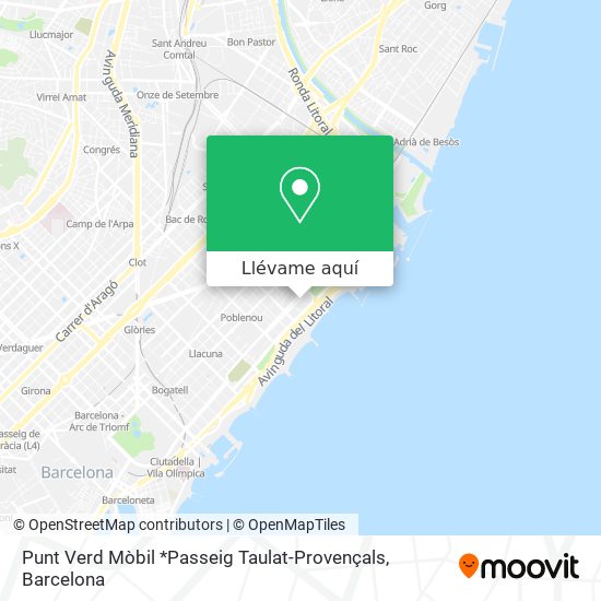 Mapa Punt Verd Mòbil *Passeig Taulat-Provençals