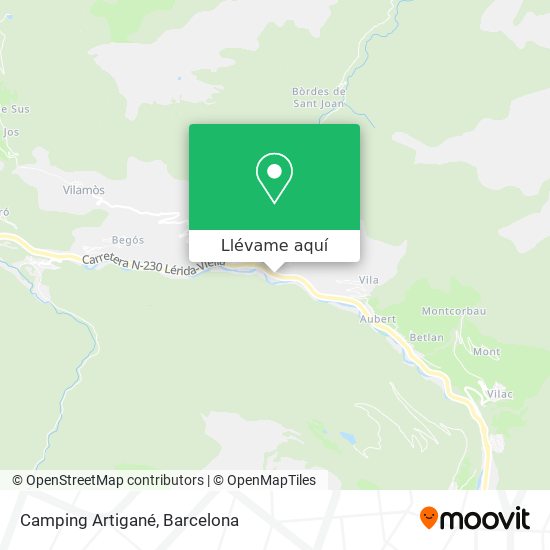 Mapa Camping Artigané