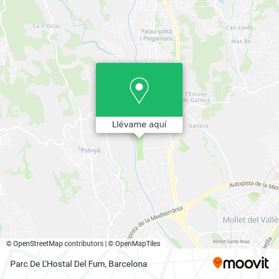 Mapa Parc De L'Hostal Del Fum