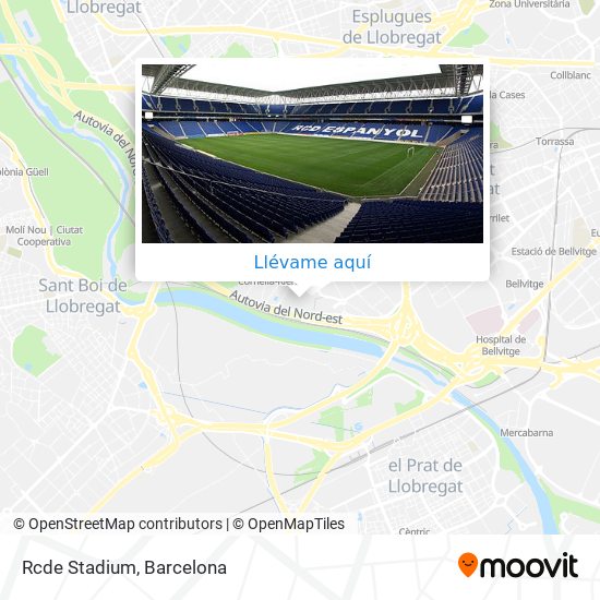 Mapa Rcde Stadium
