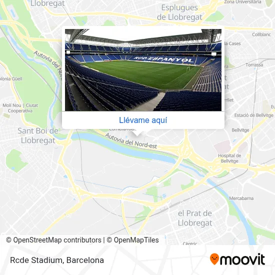Mapa Rcde Stadium