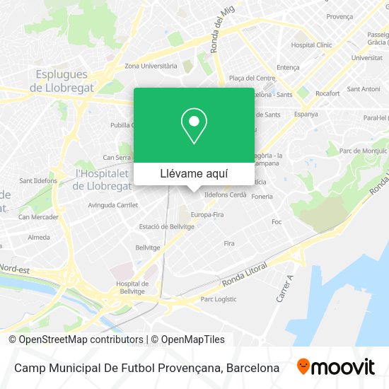 ¿Cómo llegar a Camp Municipal De Futbol Provençana en L'Hospitalet De
