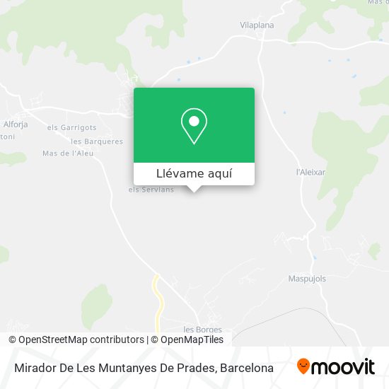 Mapa Mirador De Les Muntanyes De Prades