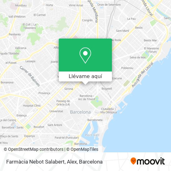 Mapa Farmàcia Nebot Salabert, Alex