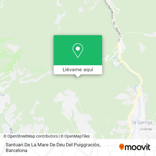 Mapa Santuari De La Mare De Déu Del Puiggraciós
