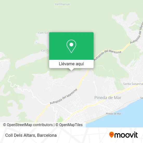 Mapa Coll Dels Altars