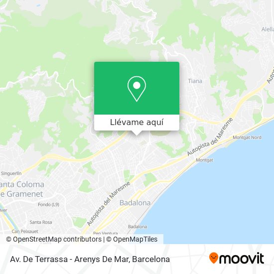 Mapa Av. De Terrassa - Arenys De Mar