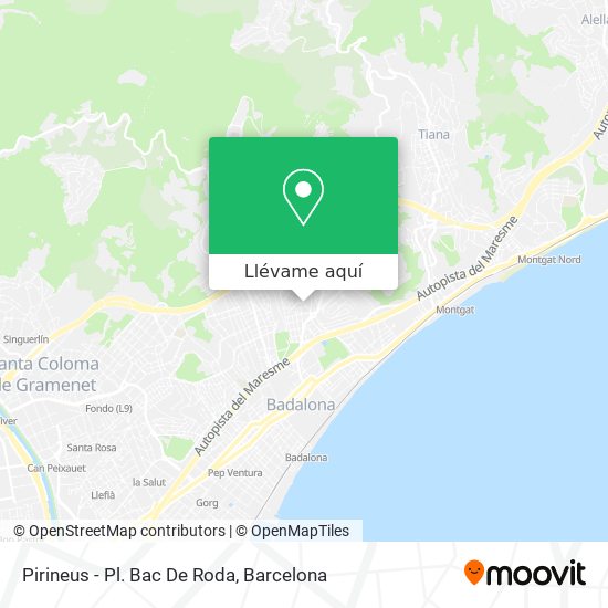 Mapa Pirineus - Pl. Bac De Roda