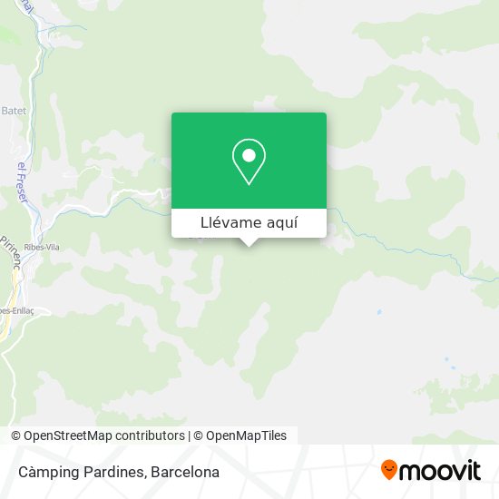 Mapa Càmping Pardines