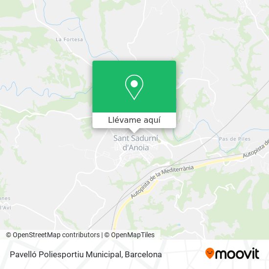 Mapa Pavelló Poliesportiu Municipal