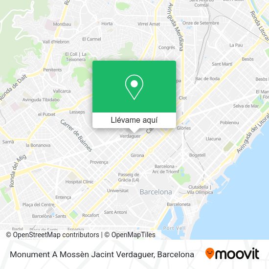 Mapa Monument A Mossèn Jacint Verdaguer