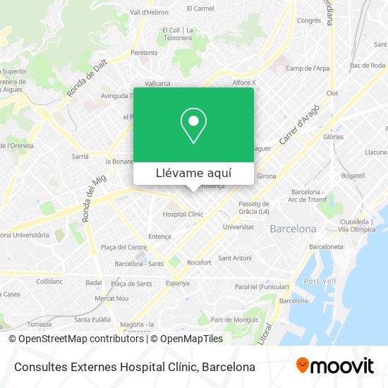 Mapa Consultes Externes Hospital Clínic