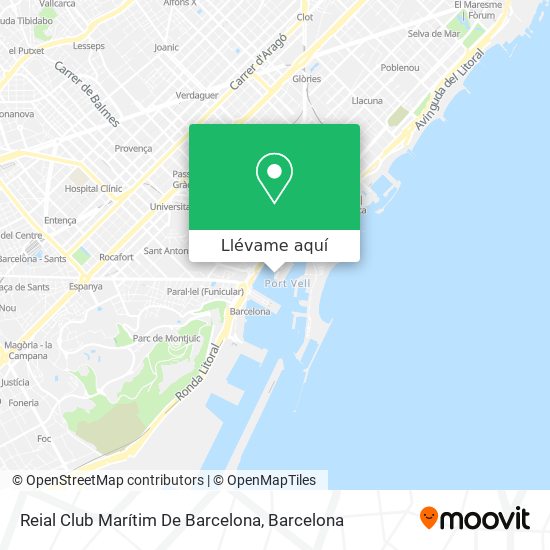 Mapa Reial Club Marítim De Barcelona