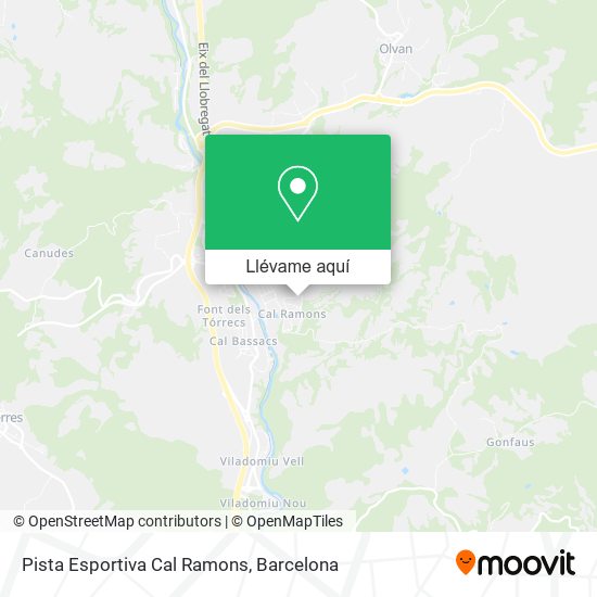 Mapa Pista Esportiva Cal Ramons