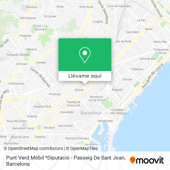 Mapa Punt Verd Mòbil *Diputació - Passeig De Sant Joan