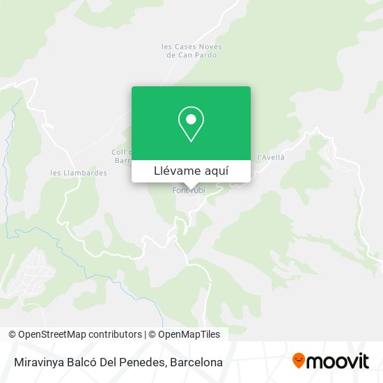 Mapa Miravinya Balcó Del Penedes