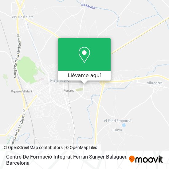 Mapa Centre De Formació Integrat Ferran Sunyer Balaguer