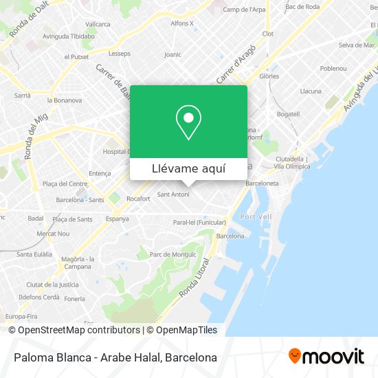 Mapa Paloma Blanca - Arabe Halal