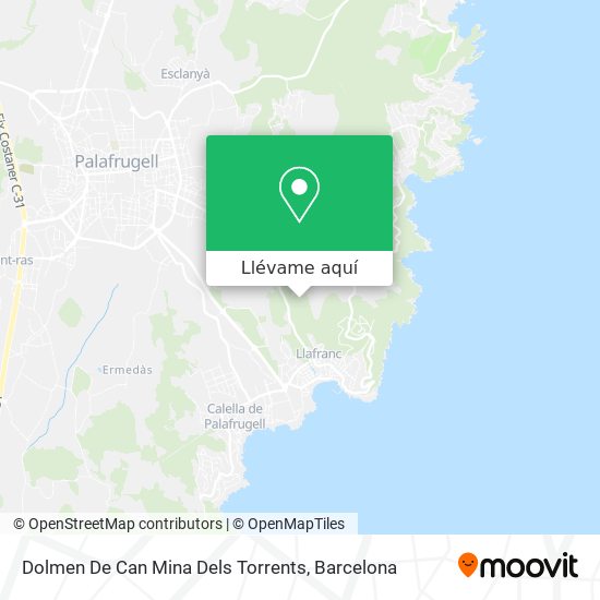 Mapa Dolmen De Can Mina Dels Torrents