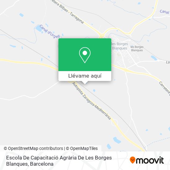 Mapa Escola De Capacitació Agrària De Les Borges Blanques
