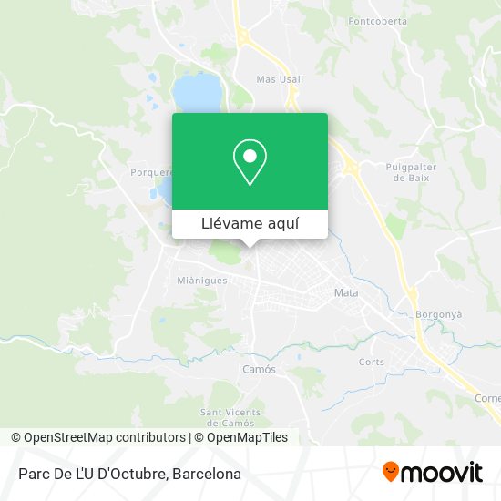 Mapa Parc De L'U D'Octubre