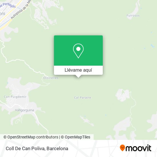 Mapa Coll De Can Poliva