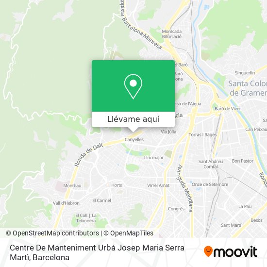Mapa Centre De Manteniment Urbá Josep Maria Serra Martì