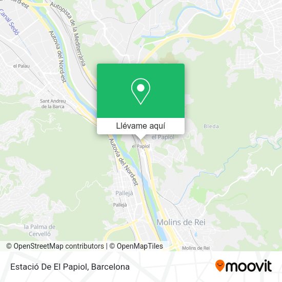 Mapa Estació De El Papiol