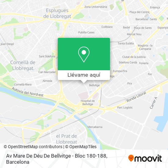 Mapa Av Mare De Déu De Bellvitge - Bloc 180-188