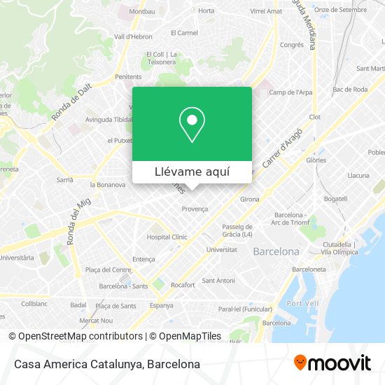 Mapa Casa America Catalunya