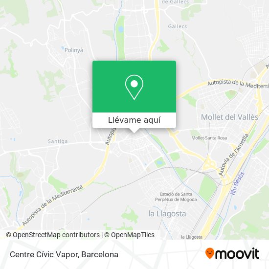 Mapa Centre Cívic Vapor