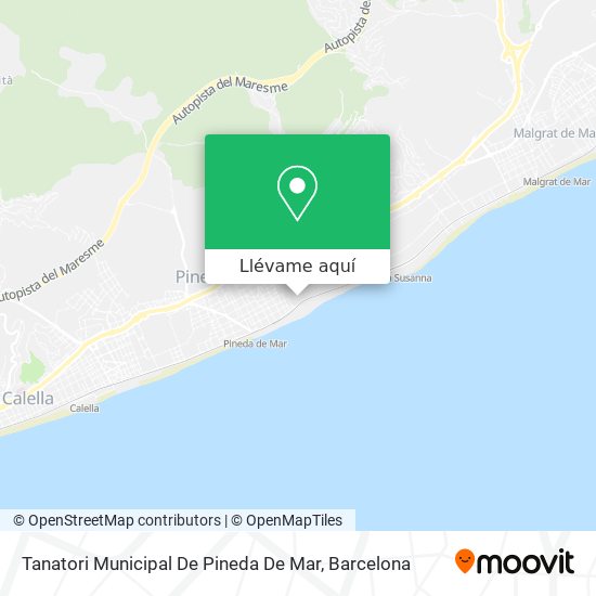 Mapa Tanatori Municipal De Pineda De Mar