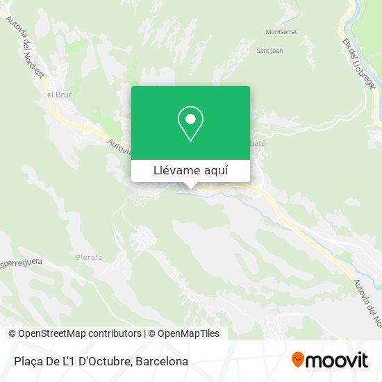 Mapa Plaça De L'1 D'Octubre