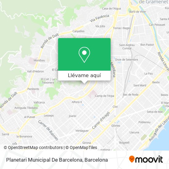 Mapa Planetari Municipal De Barcelona