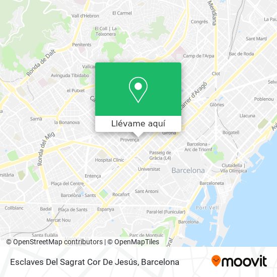 Mapa Esclaves Del Sagrat Cor De Jesús