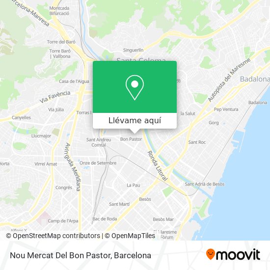 Mapa Nou Mercat Del Bon Pastor