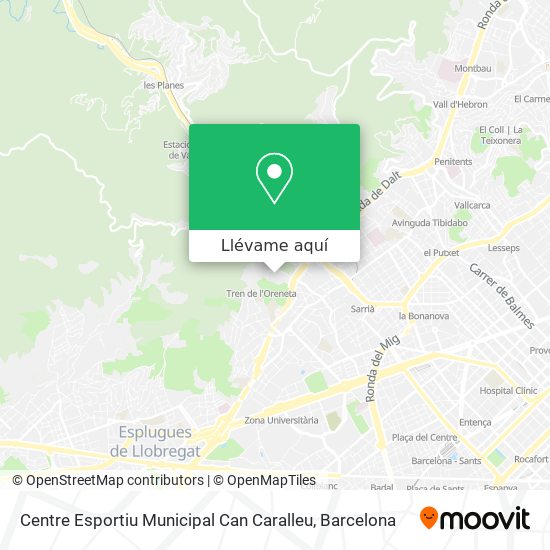 Mapa Centre Esportiu Municipal Can Caralleu
