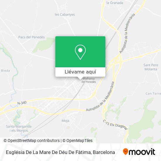 Mapa Església De La Mare De Déu De Fàtima